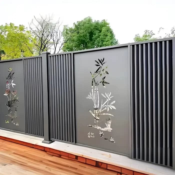 Planche de jardin extérieure tubulaire en aluminium et métal
