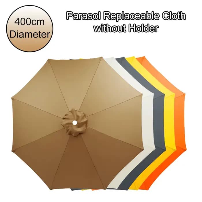 400 cm de diamètre Parasol haut tissu