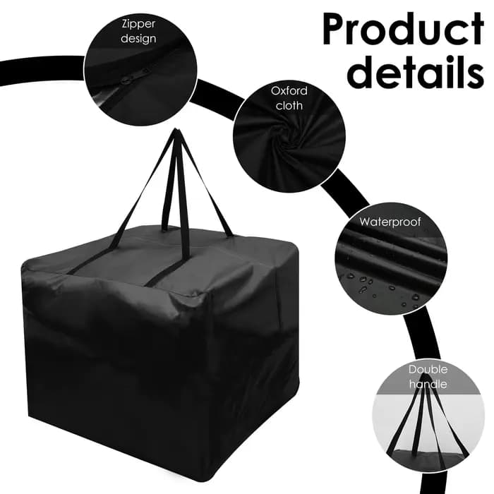 Sac de rangement de coussin avec poignées