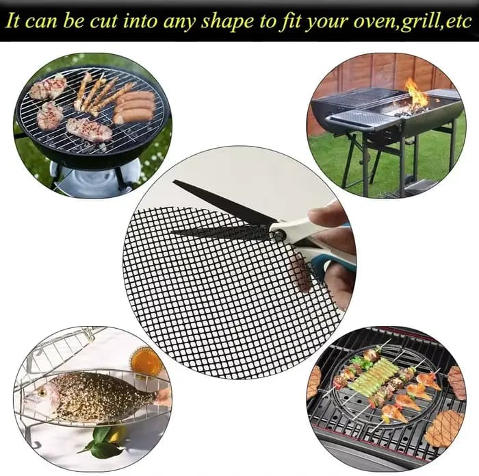 Tapis de gril en maille antiadhésive réutilisable pour Barbecue