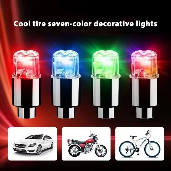 2 pièces colorées LED roue Valve lumières motos vélos voiture roue pneu Valve bouchons universel anti-poussière vélo Valve couverture 2025