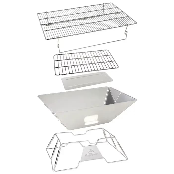 CAMPINGMOON MT-3 Grand Barbecue Pliant Grill En Acier Inoxydable
