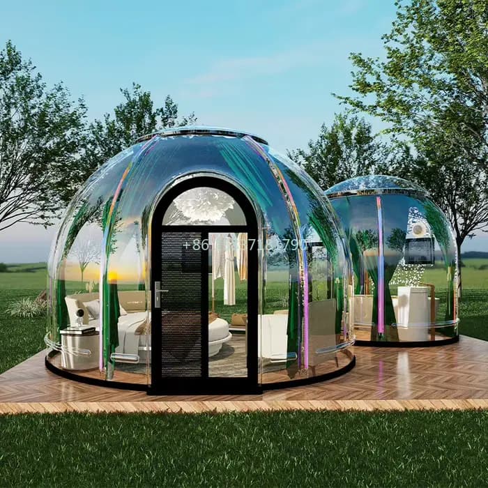 Dôme à bulles de luxe pour hôtel et complexe hôtelier en plein air