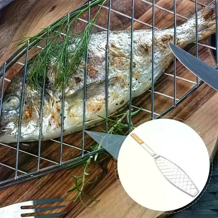Pince à barbecue avec manche en bois