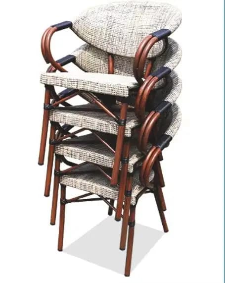 Chaise De salle à manger extérieure en métal Silla De Jardin Teslin