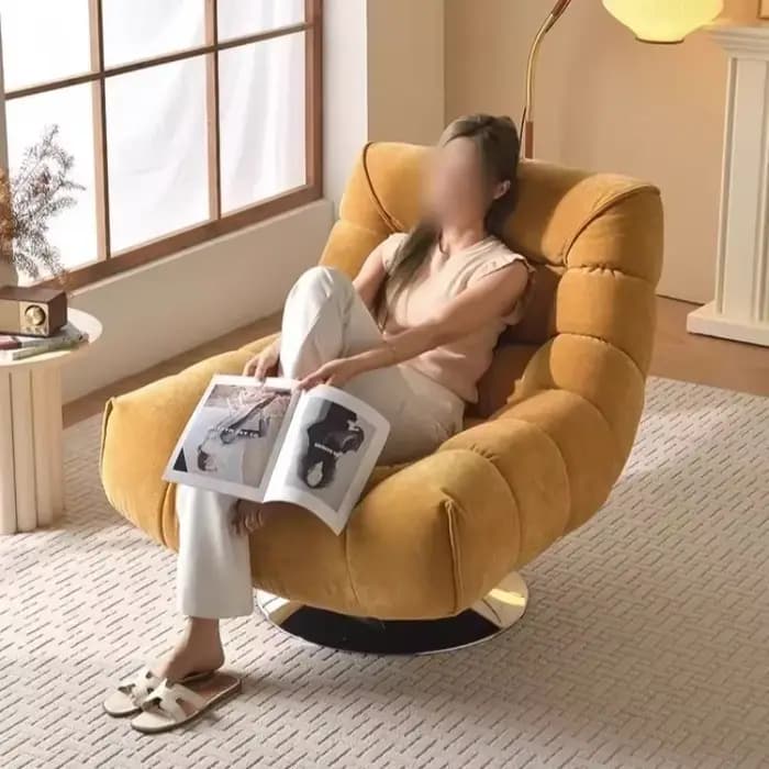 Fauteuil pivotant en chenille de luxe italien