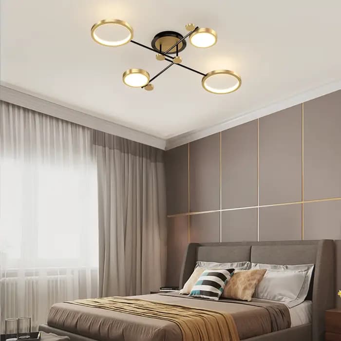 Nouveau lustre LED moderne éclairage pour salon chambre or plafond suspension lampe luminaire intérieur lumière Lustres plafonnier