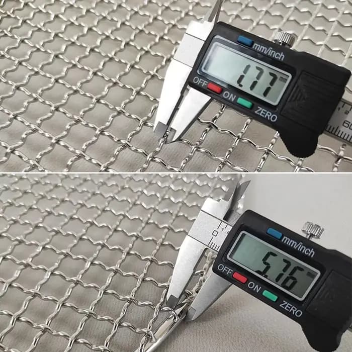 34 tailles 10-60 cm de diamètre rond 304 acier inoxydable BBQ grilles filet mailes coréen Barbecue antiadhésif fil Net