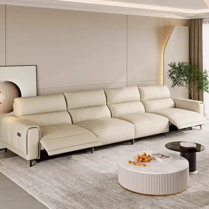 Salon classique moderne canapé extensible électrique