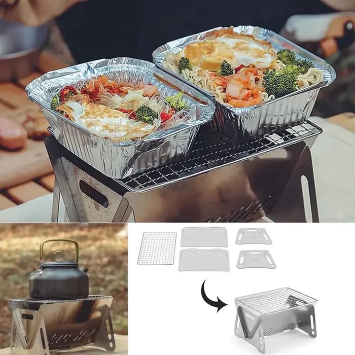 Gril de barbecue à charbon de bois de Camping en plein air pour poêle