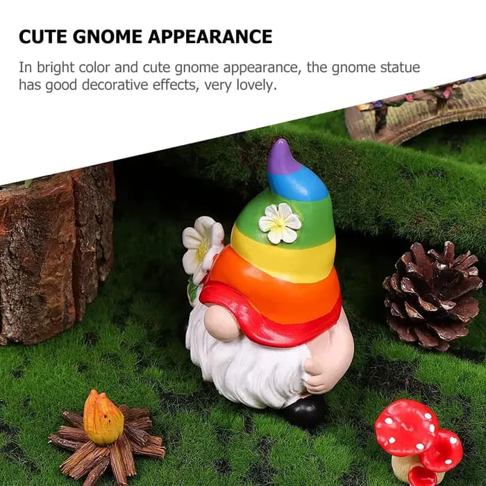 Statue de gnome de jardin en résine