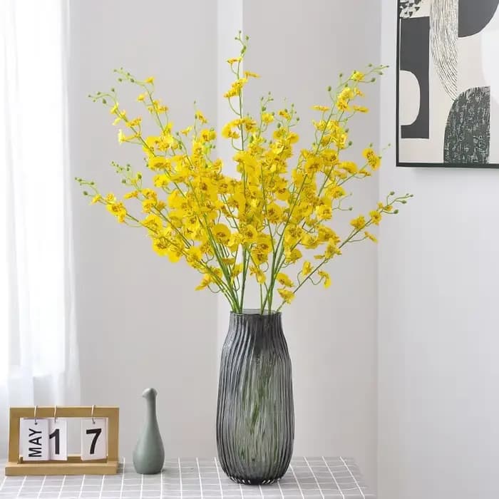 Orchidée phtalorchidée artificielle à 5 fourches Wenxin