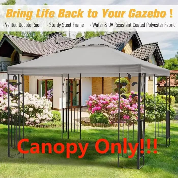 2.5x2.5m extérieur jardin Parasol tissu Gazebo auvent