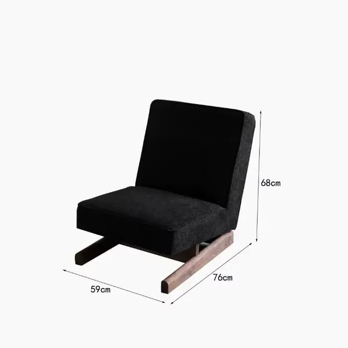 Fauteuil lounge vintage en bois massif