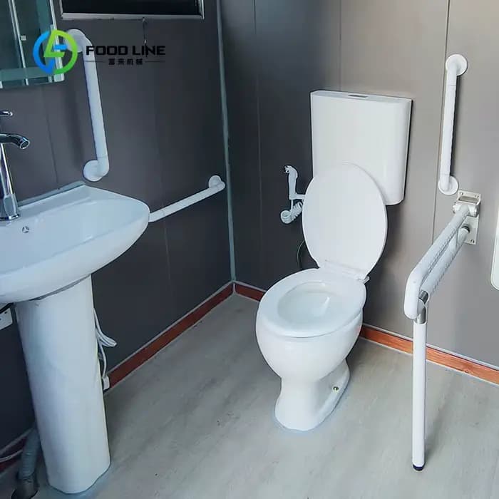 Toilettes portables écologiques personnalisées avec système d'économie d'eau, accessibles aux fauteuils roulants, pour usage public
