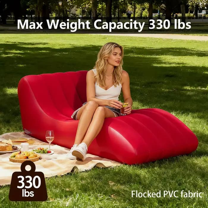 Chaise longue gonflable de plage