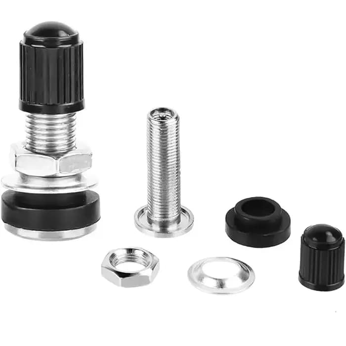 Valve de roue de moto 33mm, 2 pièces, pour moto, Scooter, vélo, Quad, Tubeless, Valve de pneu de montagne, capuchon anti-poussière