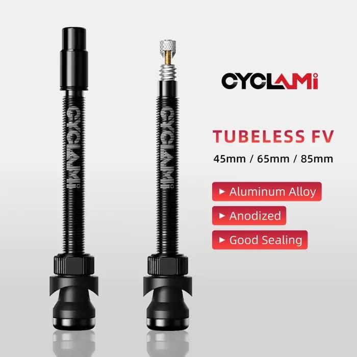 CYCLAMI 45 65 85mm vannes Tubeless vélo en alliage d'aluminium Presta mamelons noyau amovible Valve d'air pour route vtt VTT
