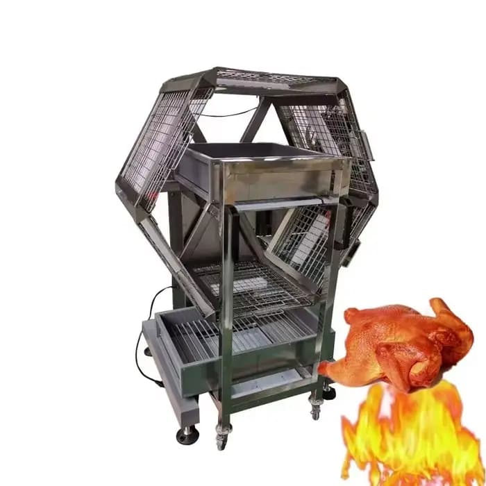 Machine à rôtir le poulet au charbon de bois personnalisée à bas prix, rôtissoire commerciale, vente chaude