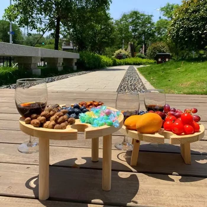 Table pliante en bois pour jardin