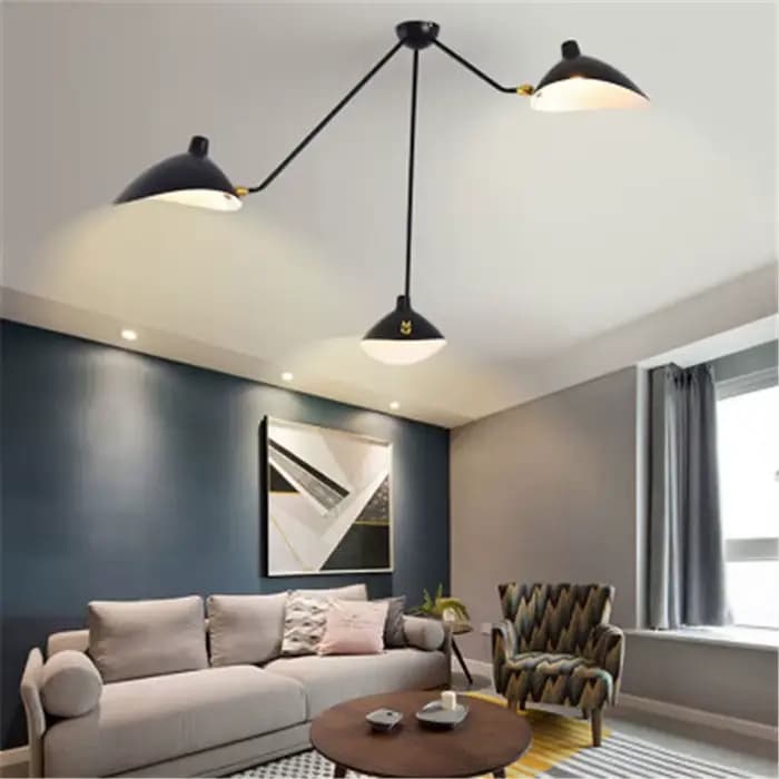Ludeviation-Lampe à bras oscillant nordique post-moderne, lampe industrielle en métal, design créatif, décoration de restaurant, cuisine, salon