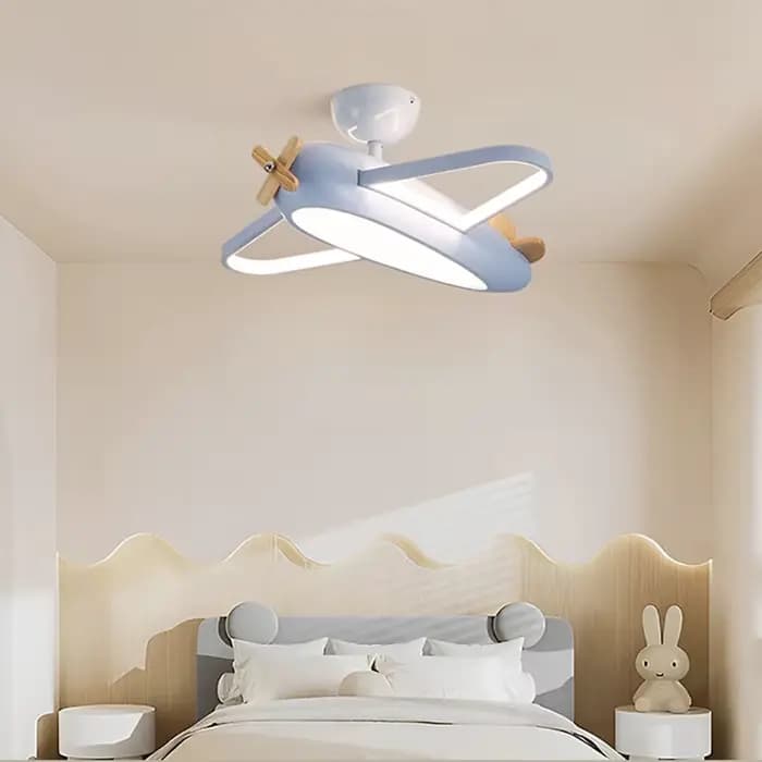 Plafonnier avion dessin animé enfants plafonnier Design créatif Led lampe blanche salon salle à manger bébé chambre décor lampe