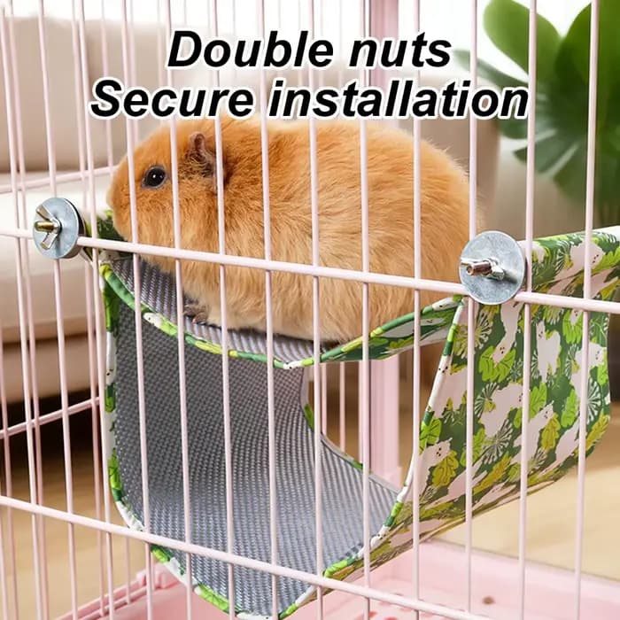 1 hamac pour cochon d'Inde, double couche, en maille respirante, lit rafraîchissant d'été, cachette pour petauh, plateforme de cage, jouet, lits suspendus