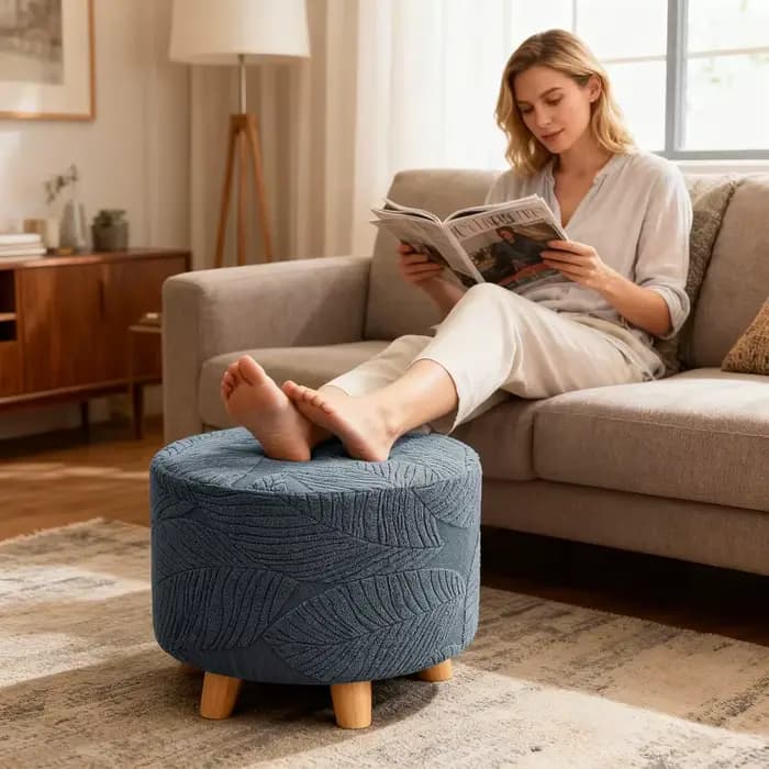 Housses rondes pour pouf