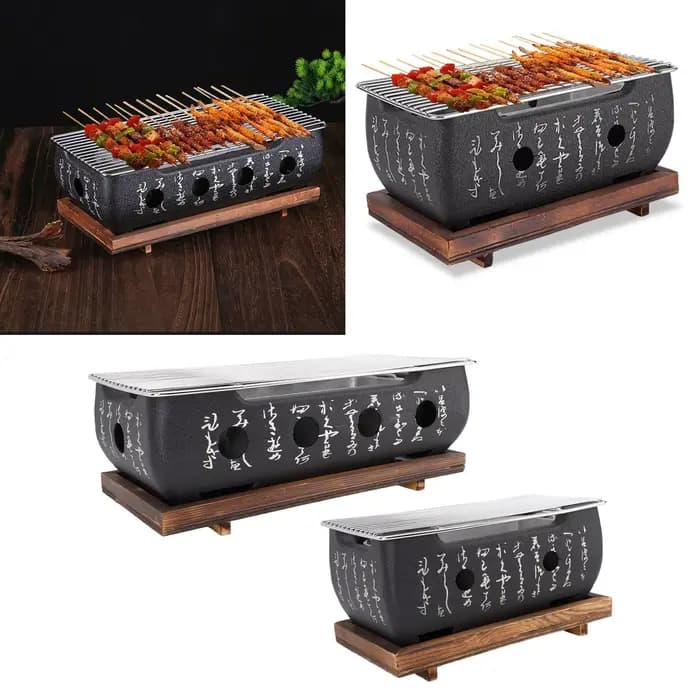 Poêle à Barbecue japonais rectangulaire au charbon de bois