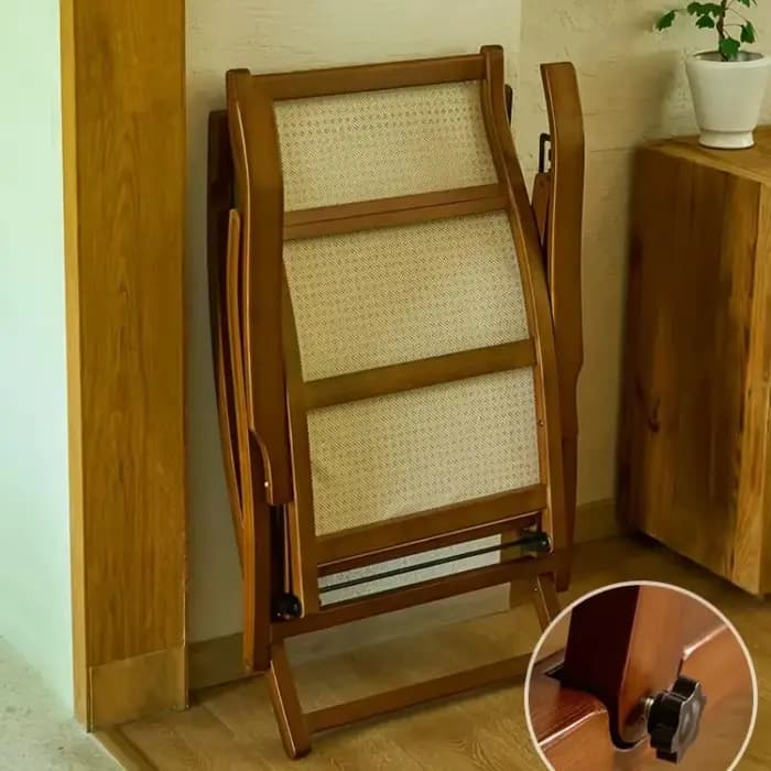 Chaise à bascule en bambou pour adultes