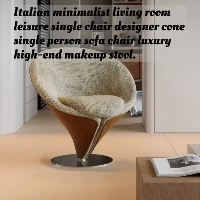 Fauteuil de salon pivotant minimaliste italien