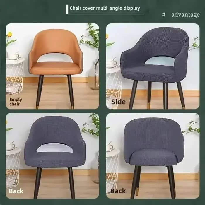 Housses de chaise courbées en jacquard ajouré