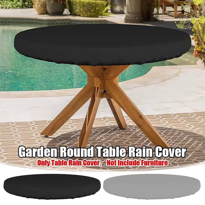 Juste de Protection Imperméable pour Table Ronde et Meubles de Jardin d'Extérieur