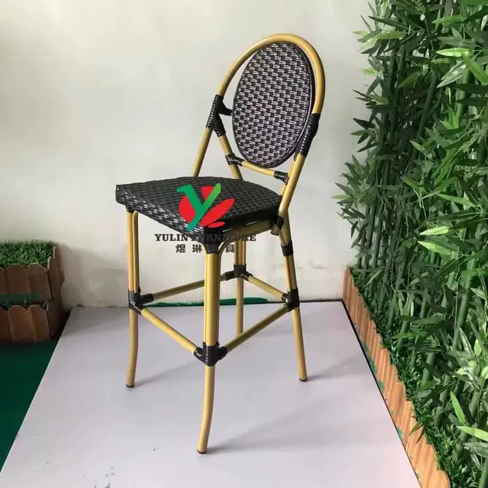 Chaise d'extérieur empilable de salle à manger fini en bambou écologique