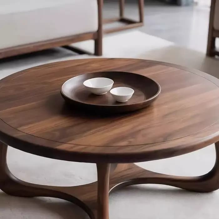 Tables basses rondes vintage en bois, tables basses de style farmhouse, tables basses de jardin, Tavolino Da Salotto, meubles originaux