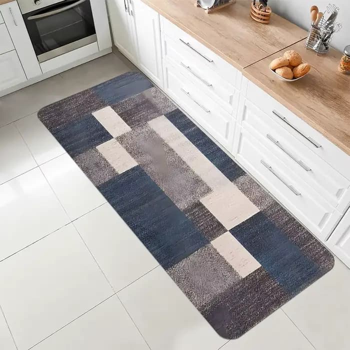 Tapis à motif carré à rayures dégradées, tapis de sol doux pour salon, chambre à coucher, décoration de la maison