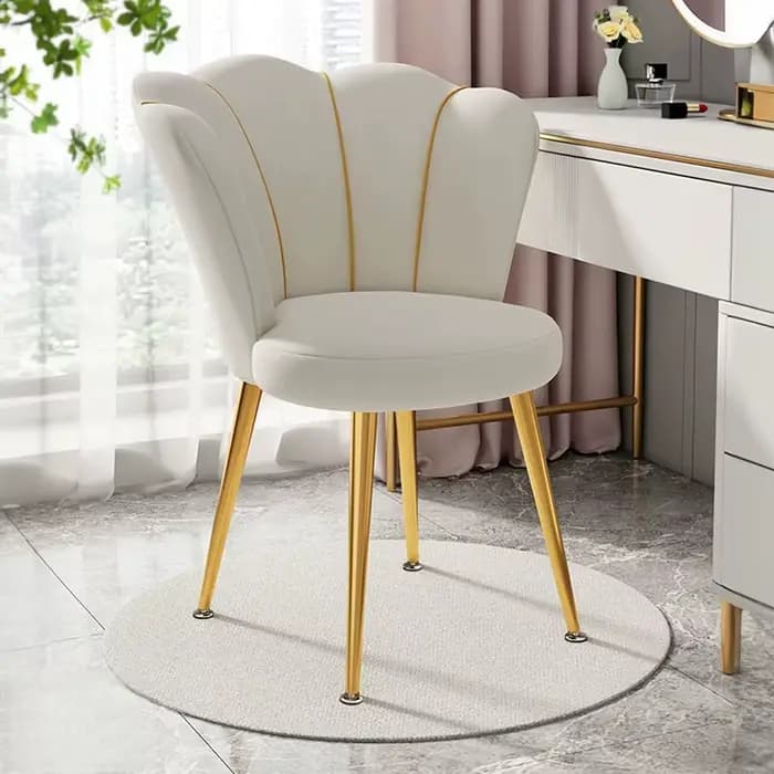 Chaise de maquillage nordique design avec dossier