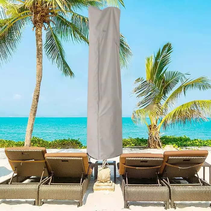 Housse de Parasol imperméable pour Patio, couverture de Parasol de marché avec fermeture éclair pour parapluies décalés en porte-à-faux d'extérieur de 7 à 13 pieds, housse en tissu de pluie
