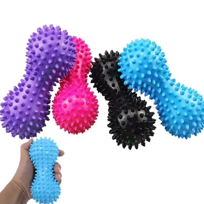 Balle de massage picots en forme d'arachide pour l'entraînement, soulagement des douleurs musculaires et du stress, masseur de pieds, relaxation, balles myofasciales pour outils de massage plantaire
