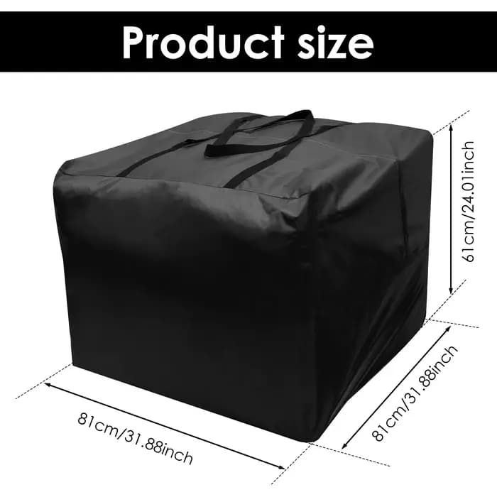 Sac de rangement de coussin avec poignées