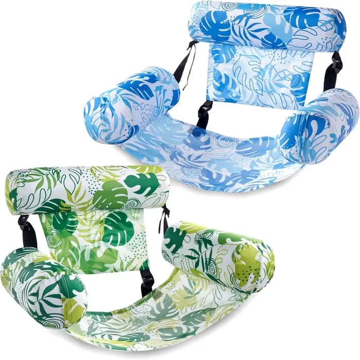 Fauteuil flottant gonflable pour adultes, chaise longue flottante, flotteur de piscine gonflable, chaise flottante pour fêtes estivales, plage, lac, divertissement aquatique
