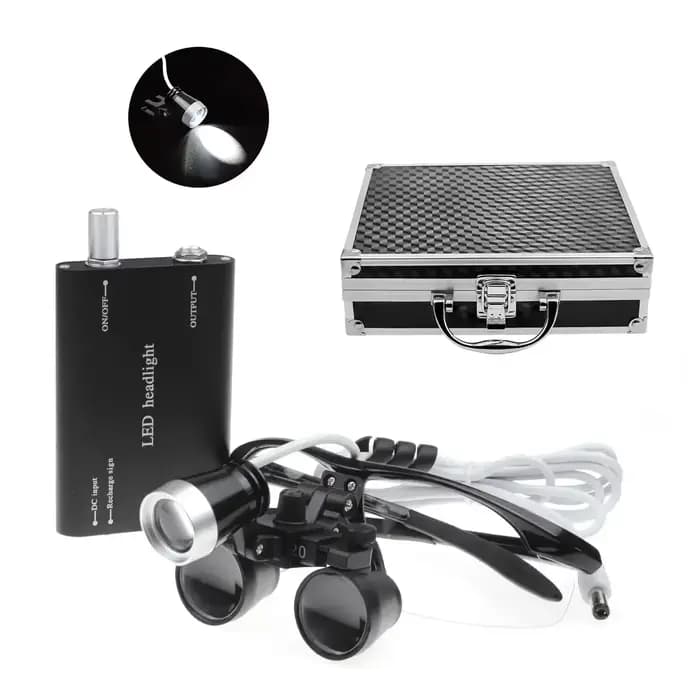 Loupes dentaires professionnelles 2,5X3,5X, loupe binoculaire chirurgicale avec lentilles en verre optique véritable pour dentistes et chirurgiens buccaux