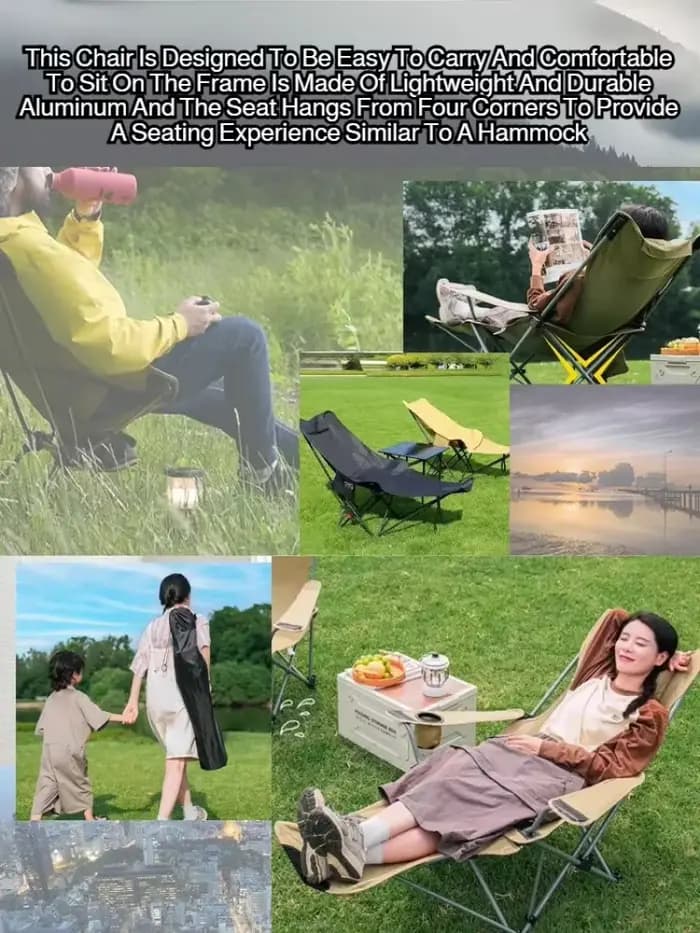 Chaise pliante portative inclinable