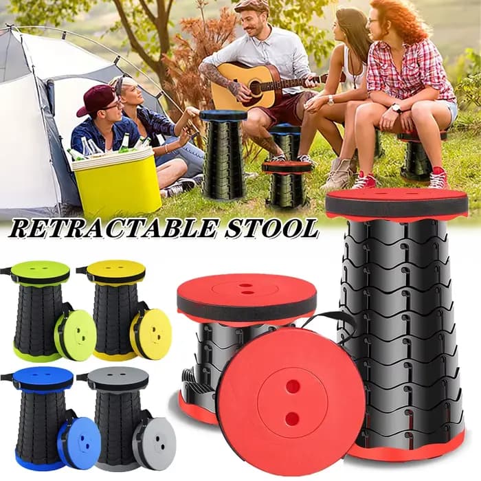 Tabouret rétractable pliant