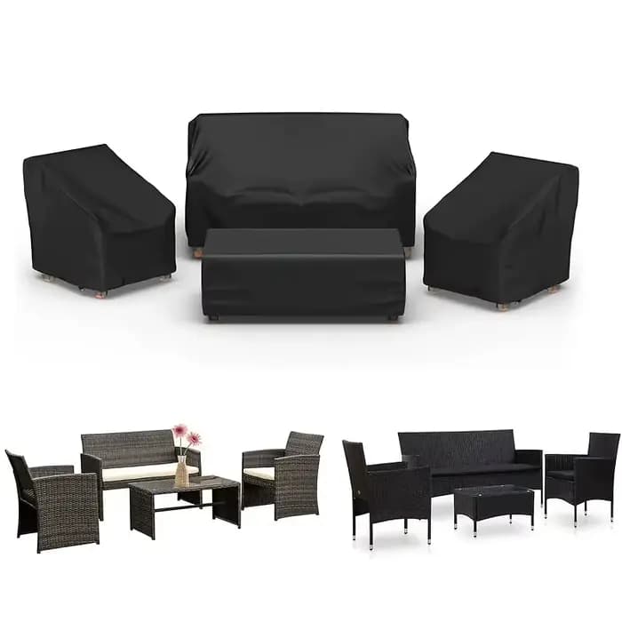 Ensemble de 4 housses de meubles de patio