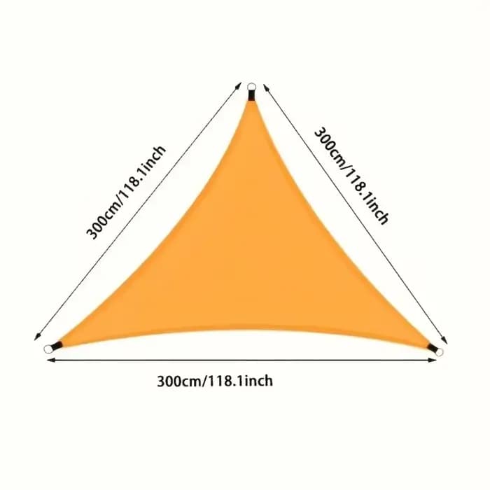Abri solaire étanche Triangle réglable avec cordes, auvent extérieur de taille 3x3x3M, bloc UV 95%, pare-soleil Triangle Durable pour Patio