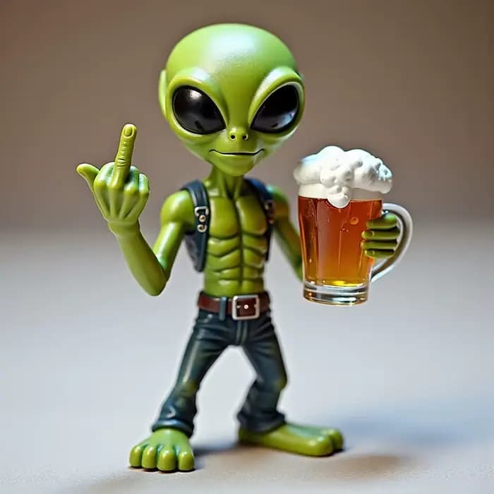 Statue d'alien en résine