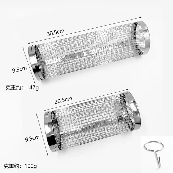 Grille de barbecue ronde en acier inoxydable