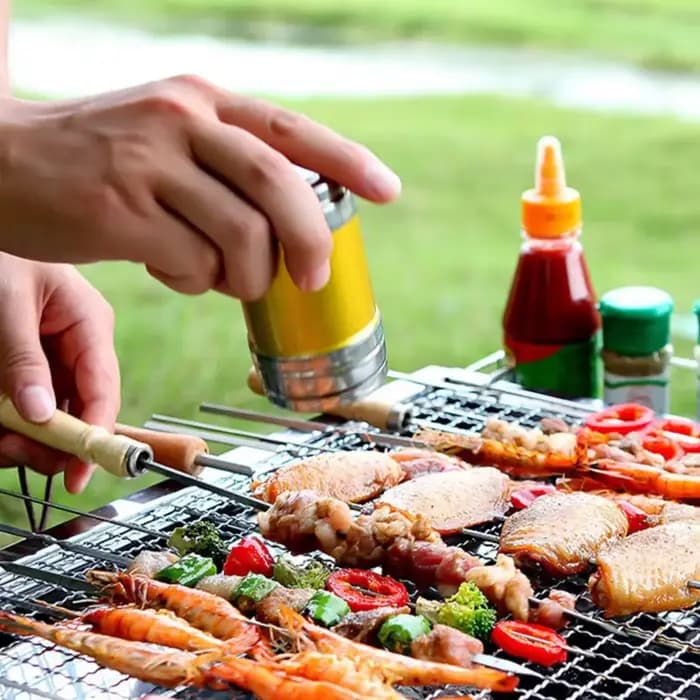 Gril de Barbecue carré en maille d'acier inoxydable 304