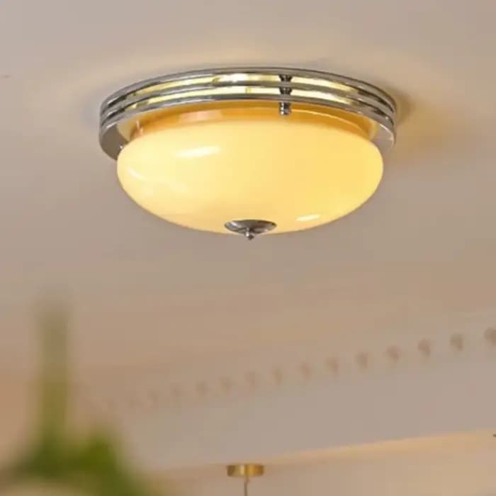 Bauhaus moderne français balcon chambre couloir porche verre plafonniers salon salle d'étude Art déco plafond décoratif éclairage